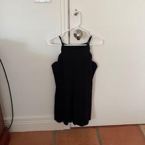 Aqua scalloped black dress